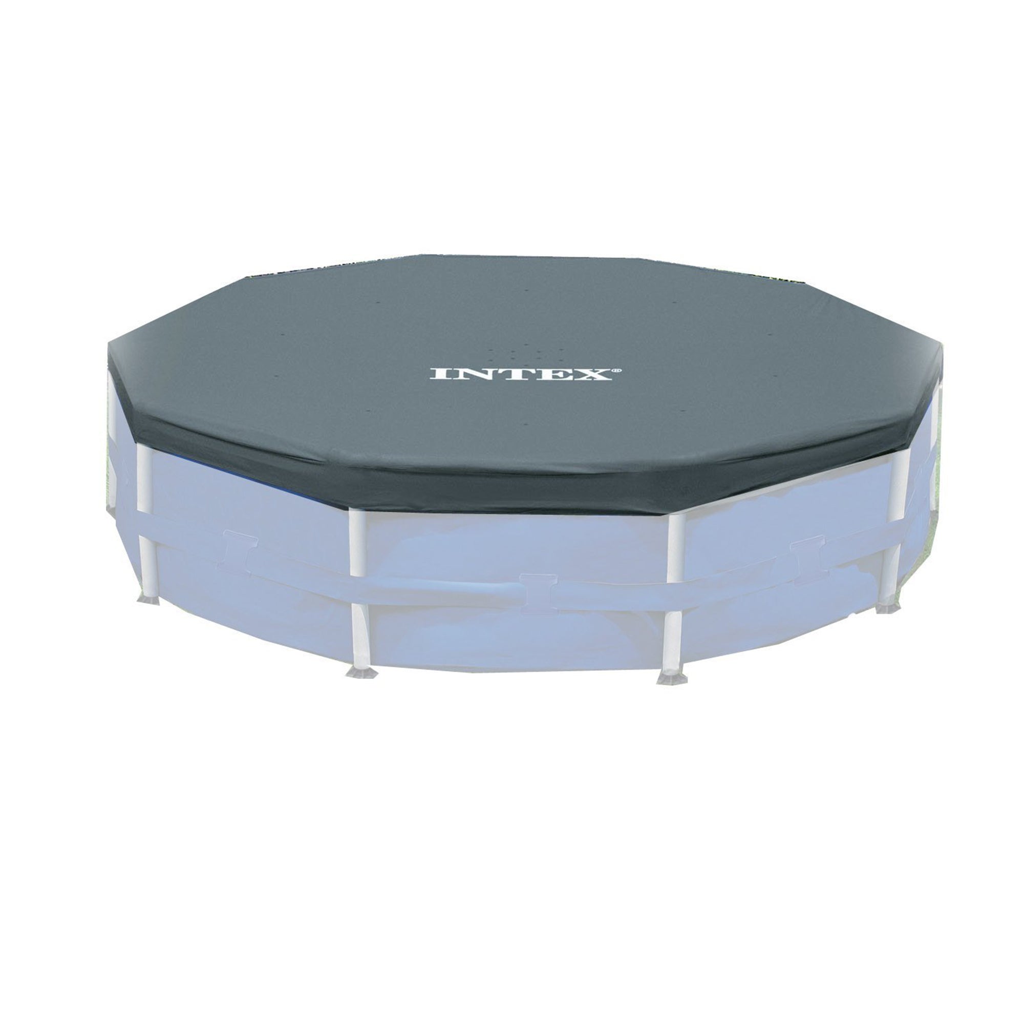 Intex 12 Foot x 30 In. Above Ground Pool & Intex 12 Foot Round Pool Cover - VMInnovations