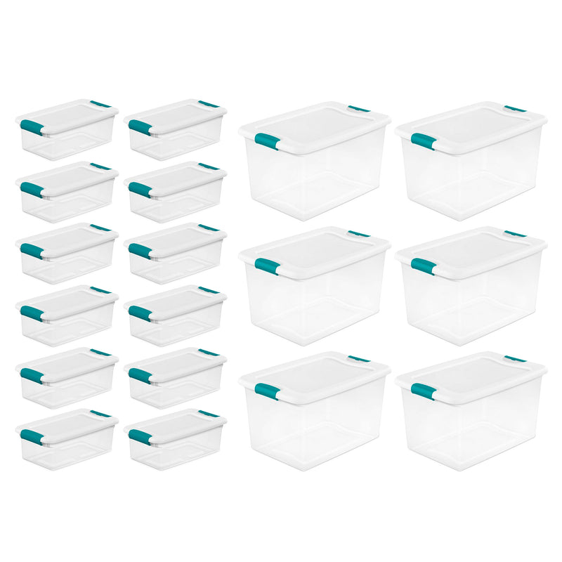 Sterilite 6 Qt Latch Storage Box,12 Pack, and 64 Qt Latch Storage Box, 6 Pack - VMInnovations