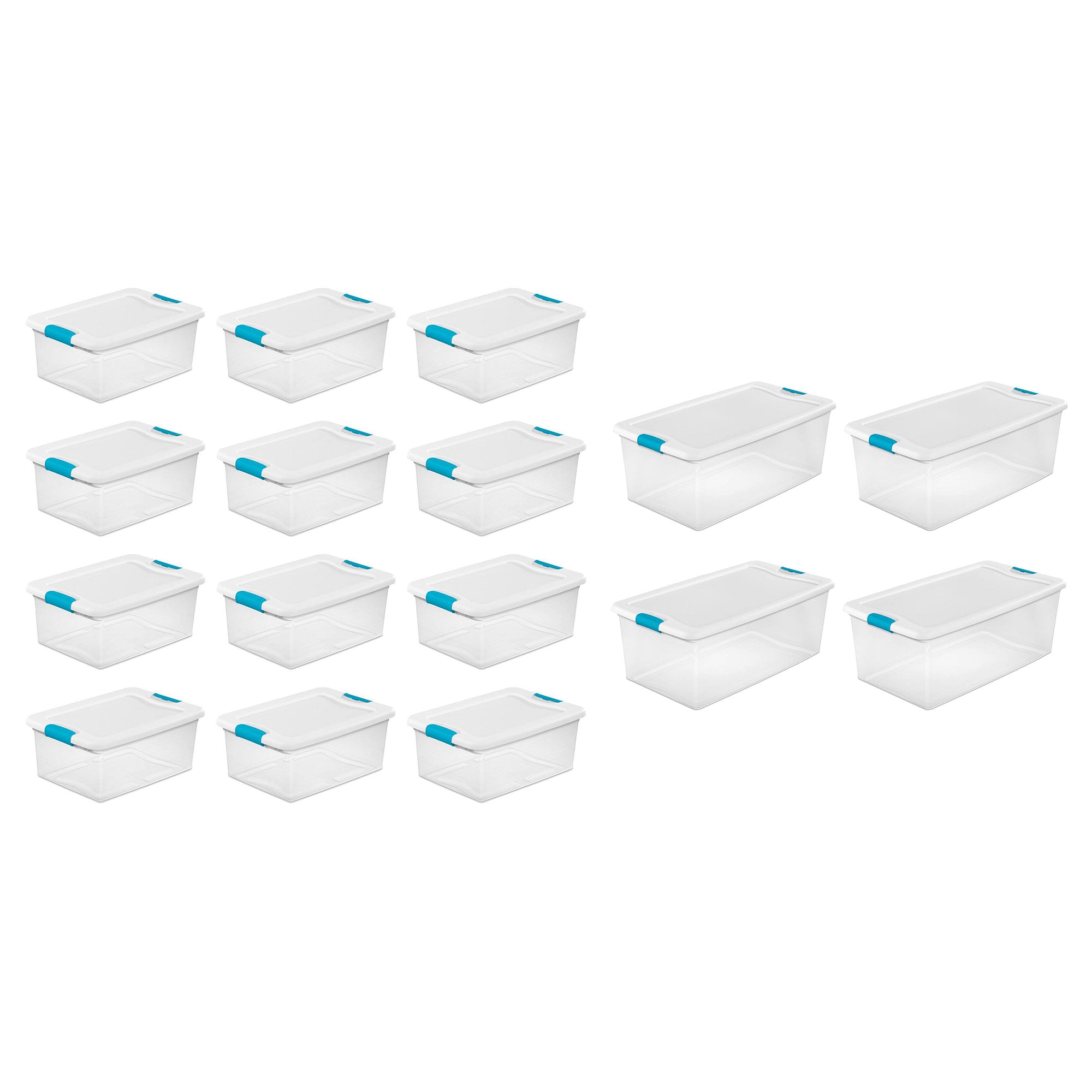 Sterilite 15Qt Latching Storage Box 12-Pack & 106Qt Latching Storage Box 4-Pack
