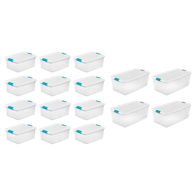 Sterilite 15Qt Latching Storage Box 12-Pack & 106Qt Latching Storage Box 4-Pack