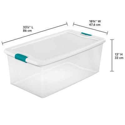 Sterilite 15Qt Latching Storage Box 12-Pack & 106Qt Latching Storage Box 4-Pack