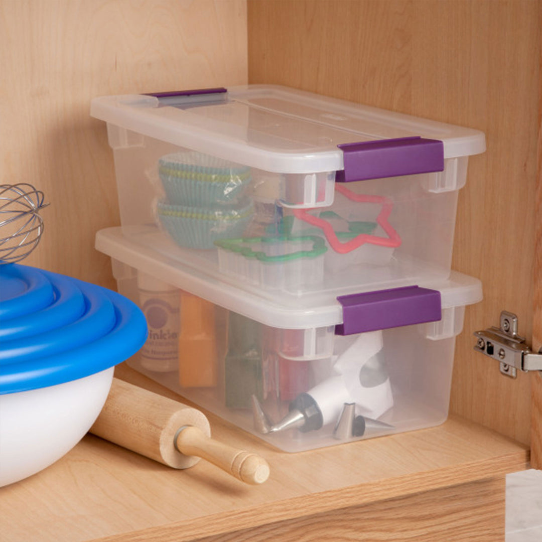 Sterilite Plastic Latching Storage Tote, 66Qt, 6 Pack & Shoe Box, 6Qt, 12 Pack - VMInnovations