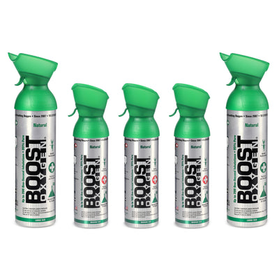 Boost Oxygen 10L Canned Oxygen (2 Pack) & 5L Canned Oxygen (3 Pack), Flavorless - VMInnovations