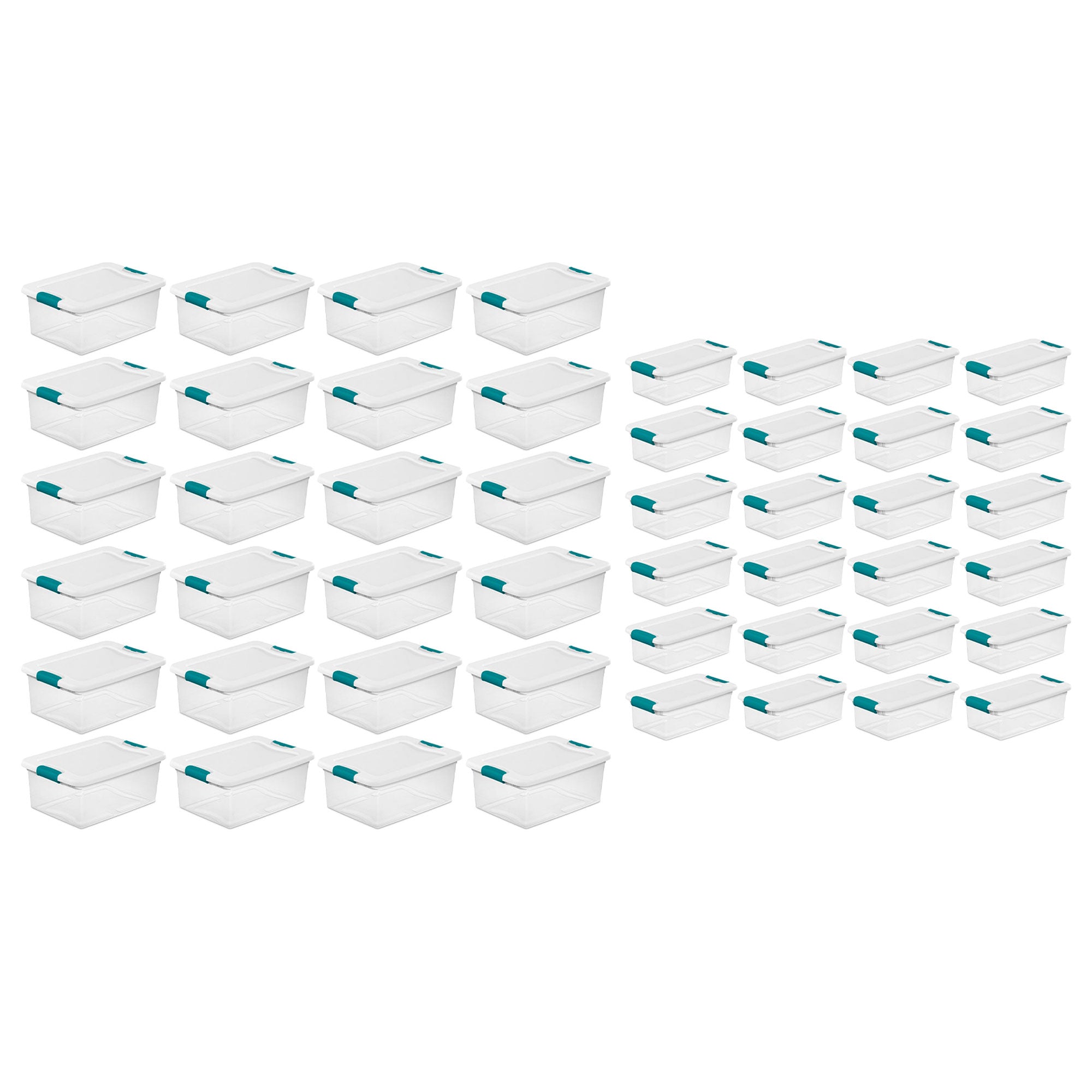 Sterilite 15-Quart Latching Storage Box(24 Pack) & 6 Quart Storage Box(24 Pack)