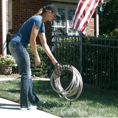 Liberty Garden Decorative Powder Coated Steel Garden Hose Storage Stand (3 Pack) - VMInnovations