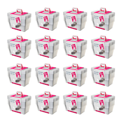 Life Story 6L Shoe & Closet Storage Box Stacking Containers, Clear (160 Pack)