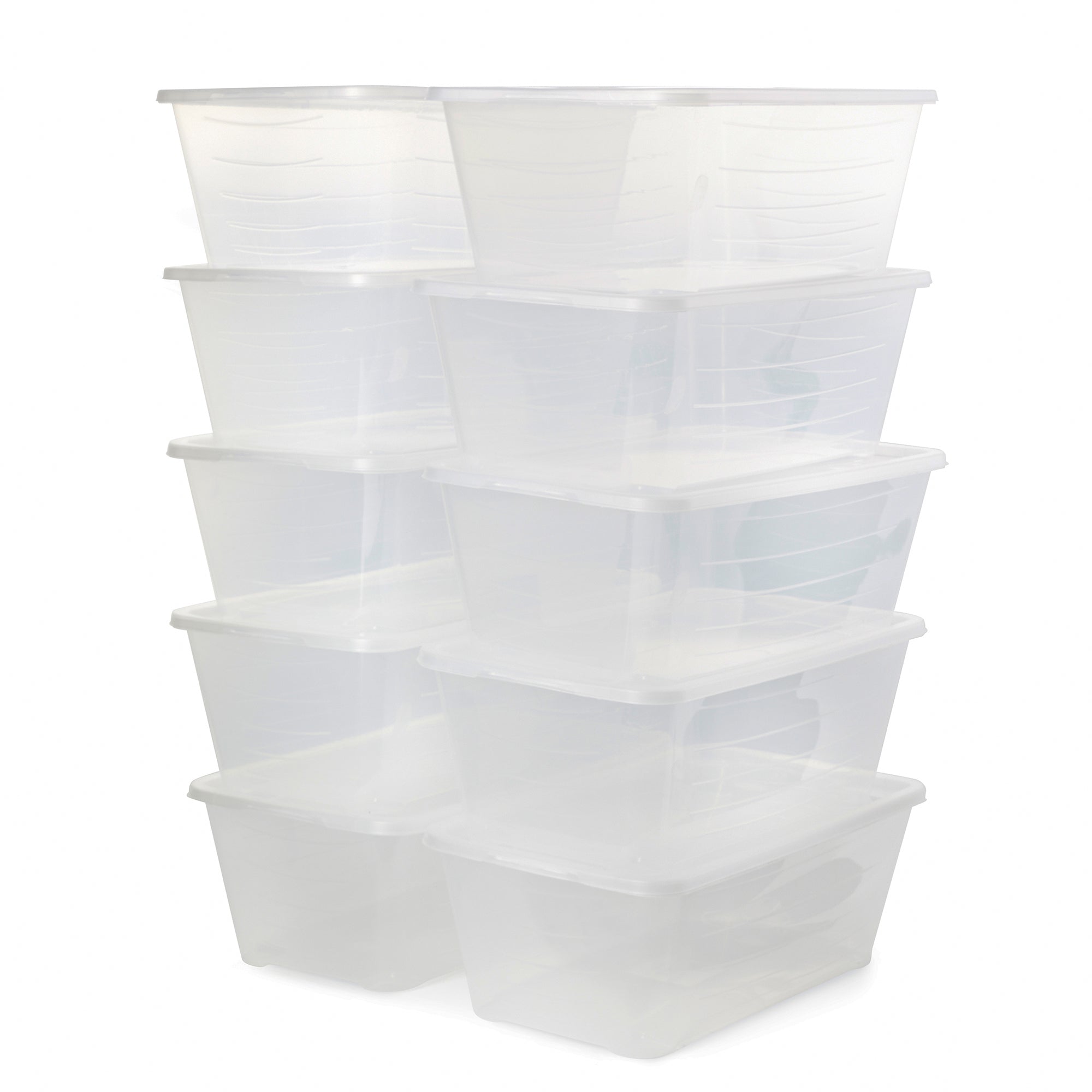 Life Story 6L Shoe & Closet Storage Box Stacking Containers, Clear (160 Pack) - VMInnovations