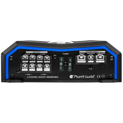 Planet Audio Full Range Class Amplifier Bundle w/ BOSS Stereo Equalizer (2 Pack) - VMInnovations