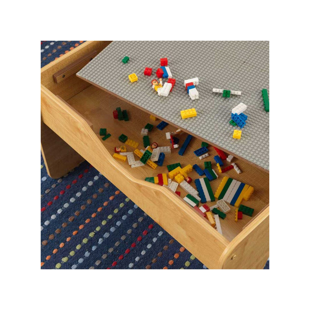 KidKraft 2-in-1 Play Table with Plastic Building Block Board (For Parts)