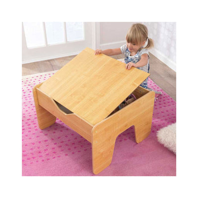KidKraft 2-in-1 Play Table with Plastic Building Block Board (For Parts)
