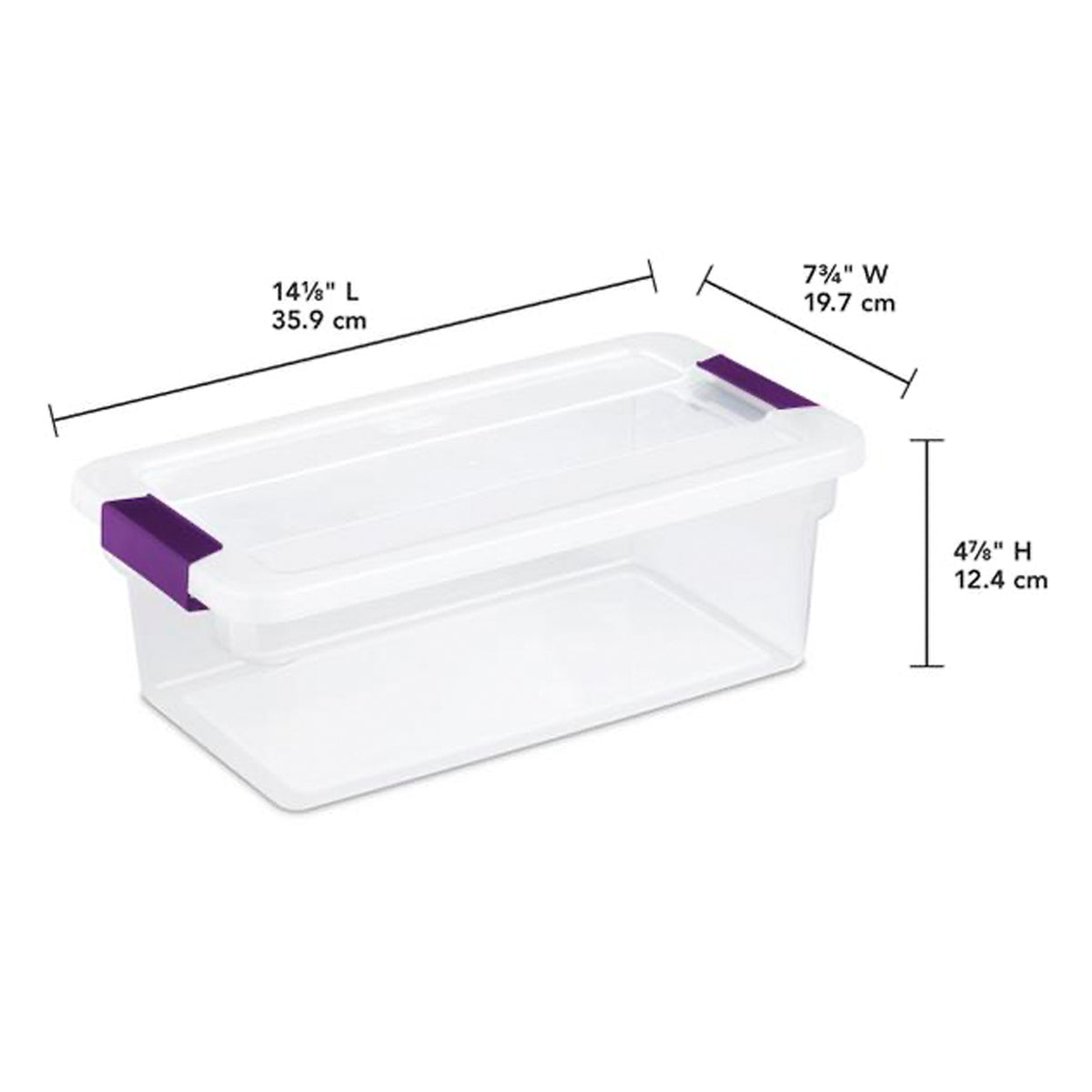 Sterilite 6 Quart Plastic ClearView Latch Box Storage Container Tote, 72 Pack