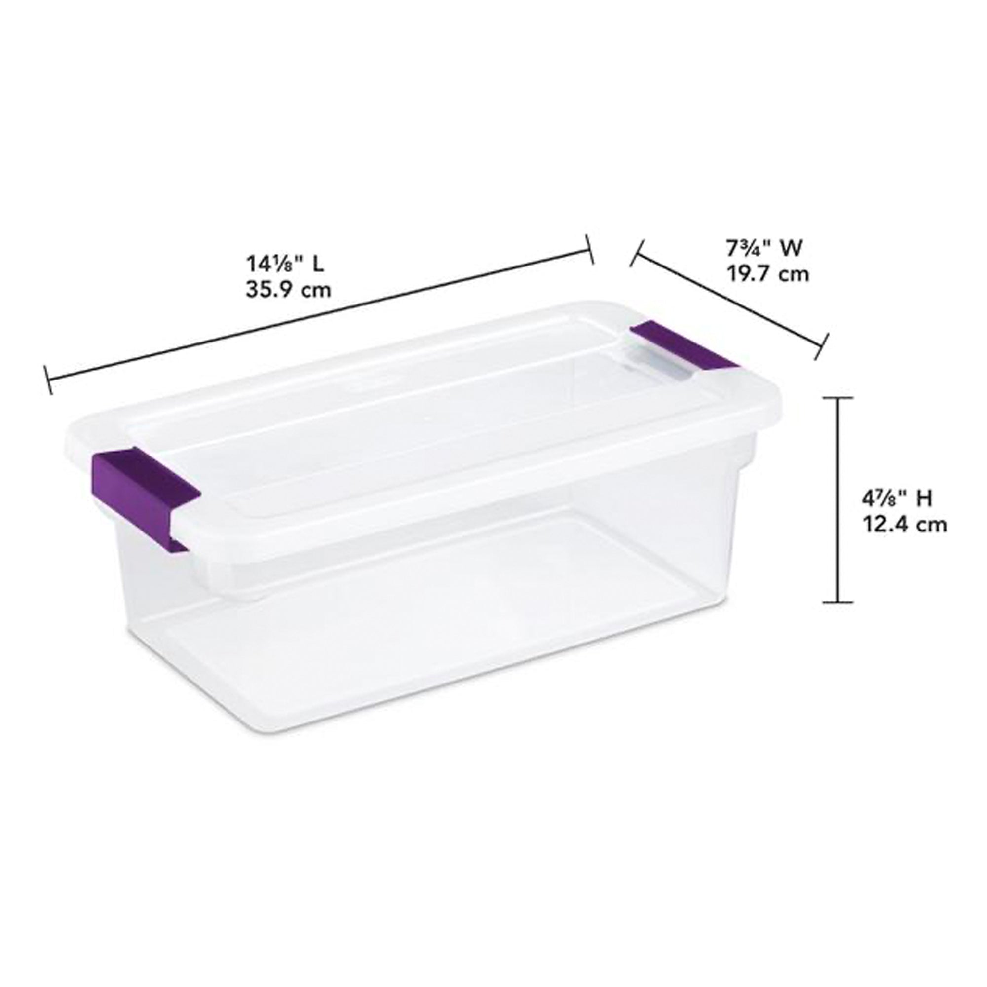 Sterilite 6 Quart Plastic ClearView Latch Box Storage Container Tote, 72 Pack