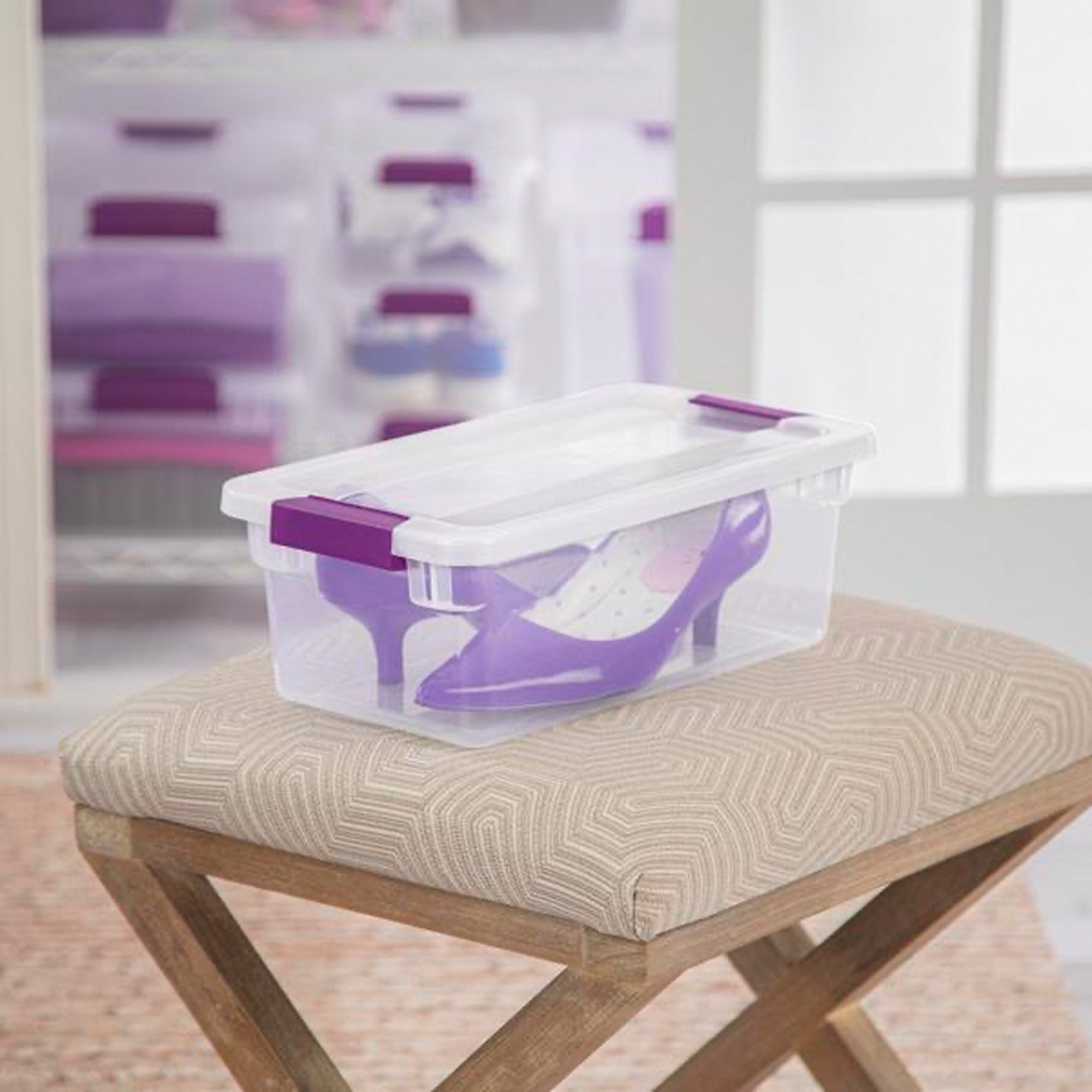 Sterilite 6 Quart Plastic ClearView Latch Box Storage Container Tote, 72 Pack