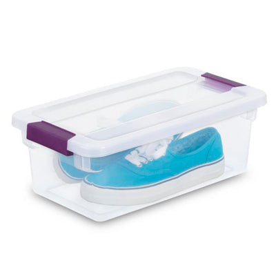 Sterilite 6 Quart Plastic ClearView Latch Box Storage Container Tote, 48 Pack - VMInnovations
