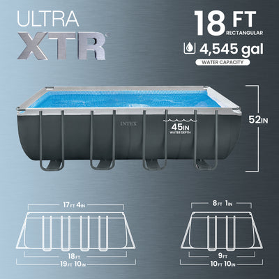 INTEX 18' x 9' x 53" Ultra XTR Frame Pool, Cover, Cooler, and Float (2 Pack) - VMInnovations