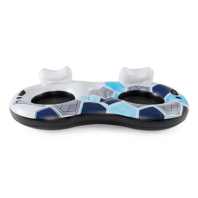 Bestway 3 Floats Inflatable Lake Pool Tube Package w/ 1 Double & 2 Single Seats
