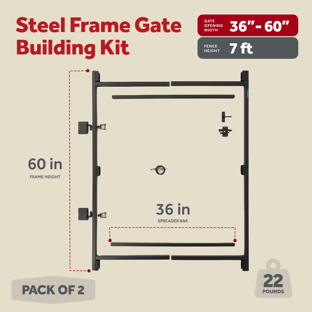 Adjust-A-Gate Build Kit, 60"-96"(2 Pack) w/ Gate Building Kit, 36"-60" (2 Pack)