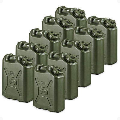 Scepter BPA Durable 5 Gallon 20 Liter Portable Water Storage Container, Green - VMInnovations