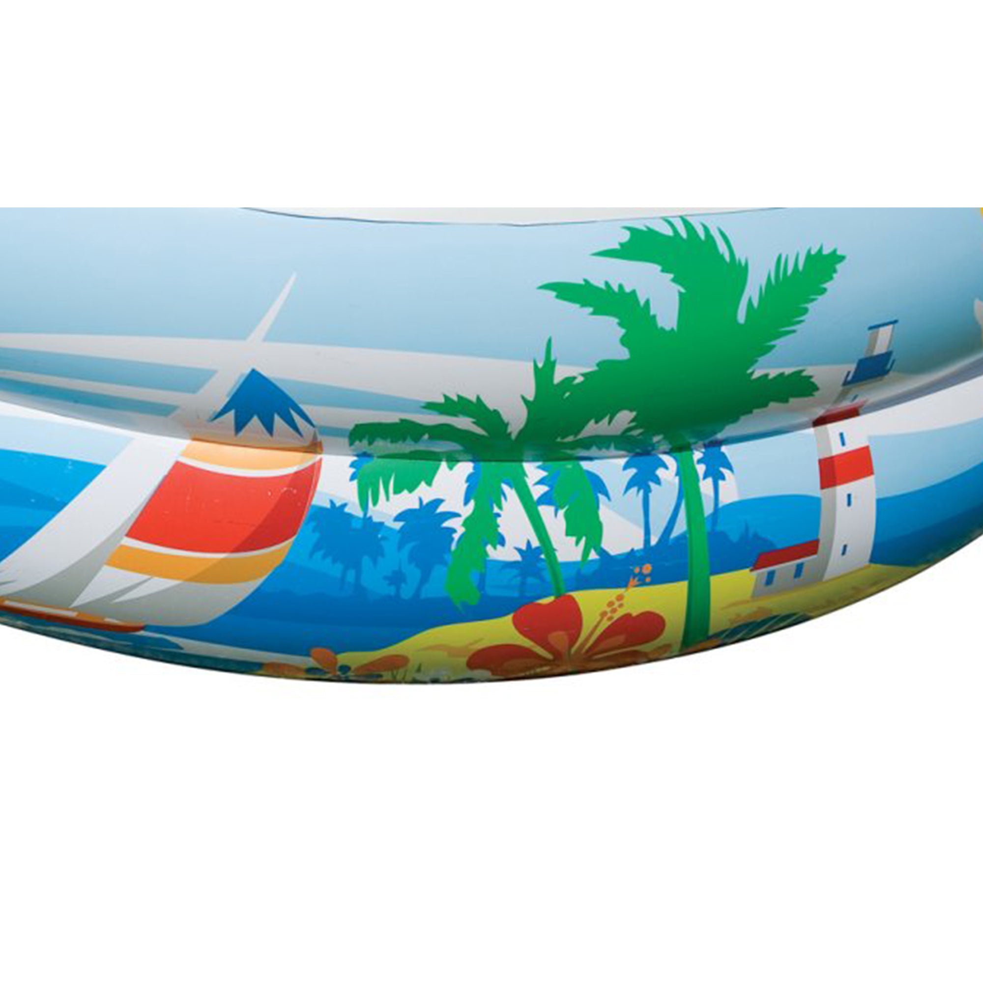 Intex 8.5’x5.25’x18” Seaside Paradise Inflatable Kiddie Pool & Electric Air Pump - VMInnovations