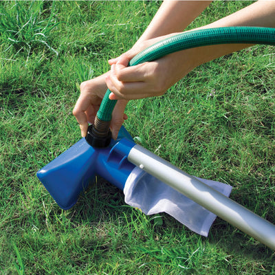 Intex 12' x 2.5' Round Pool w/ Filter Pump & Pool Cleaning Kit w/ Vacuum & Pole - VMInnovations