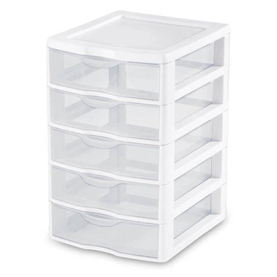 Sterilite 5 Drawer Desk Storage Bin, 4 Pack & 3 Drawer Desk Storage Bin, 4 Pack - VMInnovations