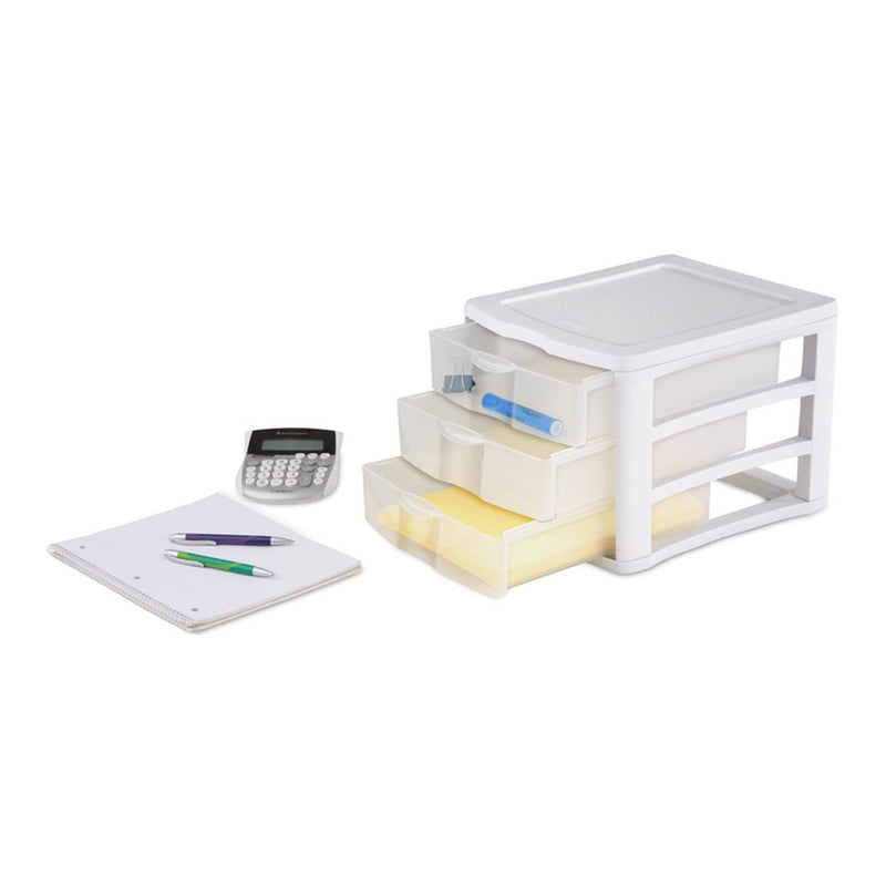 Sterilite 5 Drawer Desk Storage Bin, 4 Pack & 3 Drawer Desk Storage Bin, 4 Pack - VMInnovations