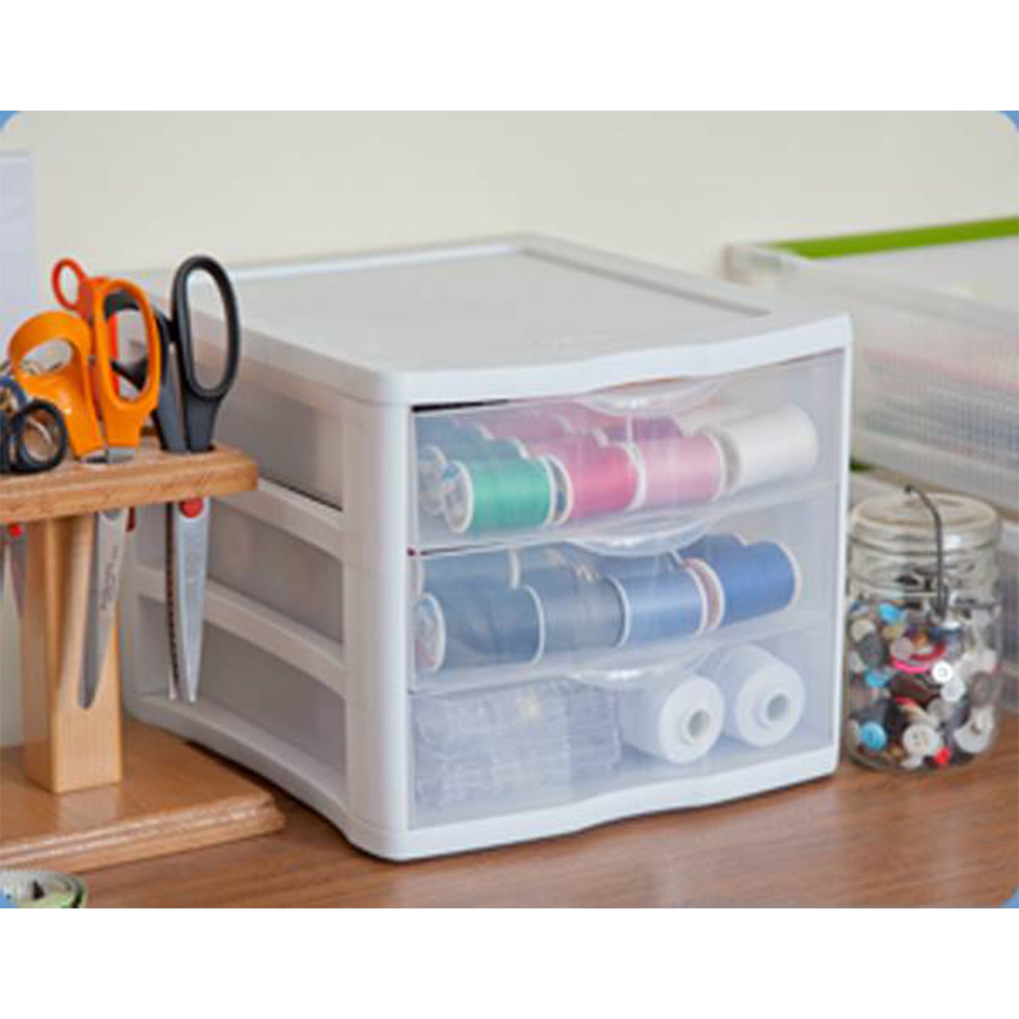 Sterilite 5 Drawer Desk Storage Bin, 4 Pack & 3 Drawer Desk Storage Bin, 4 Pack - VMInnovations
