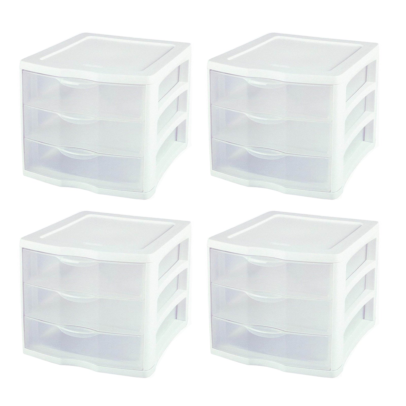 Sterilite 5 Drawer Desk Storage Bin, 4 Pack & 3 Drawer Desk Storage Bin, 4 Pack - VMInnovations