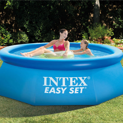 Intex Clean Kit w/ Vacuum Skimmer w/ Intex 8Ft x 30In Inflatable Swimming Pool