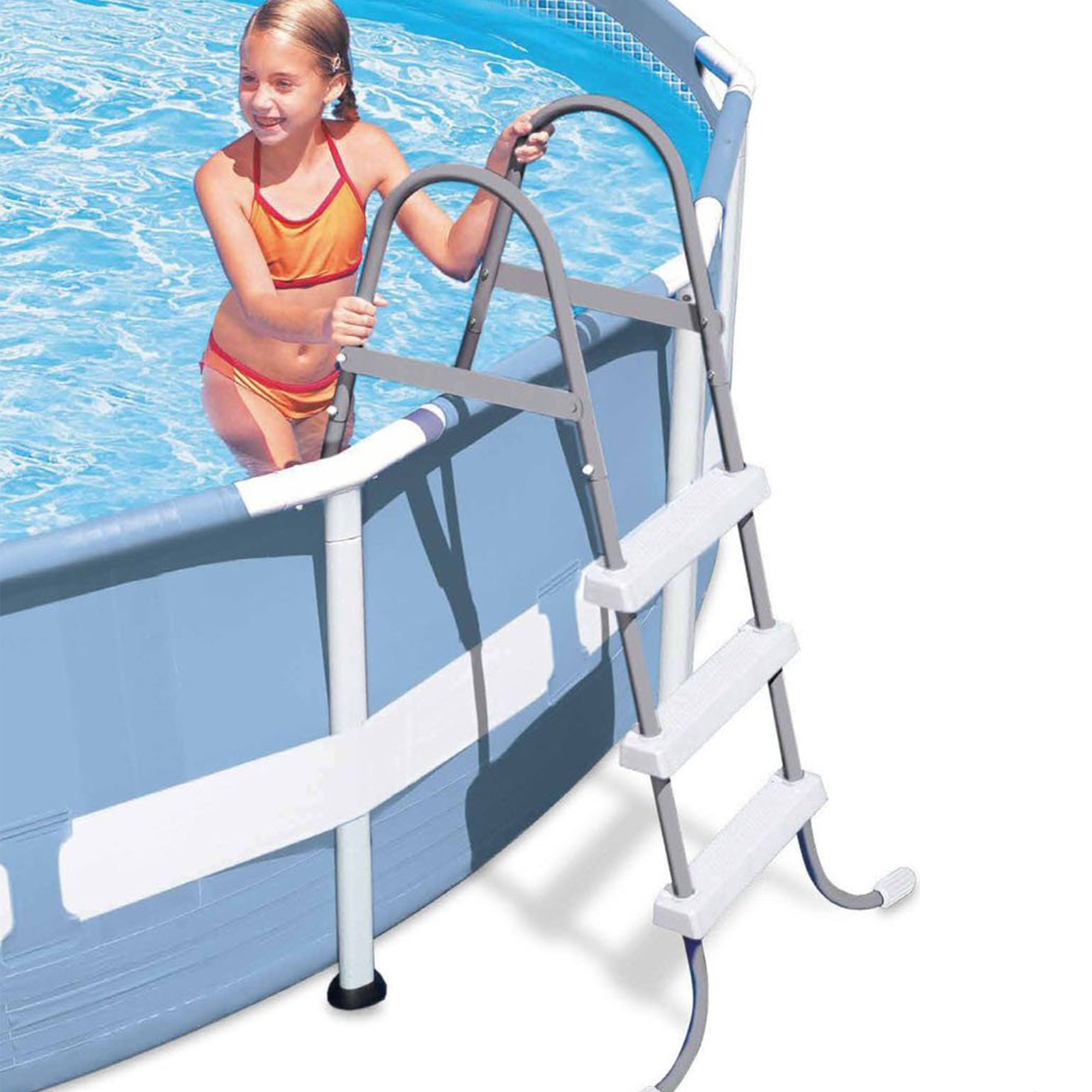 Intex Above-Ground Pool Ladder for 42-Inch Wall Height Pool w/ Intex  Pool Cover