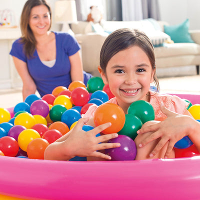 Intex 100-Pack Large Plastic Multi-Colored Fun Ballz For Ball Pits (2 Pack) - VMInnovations