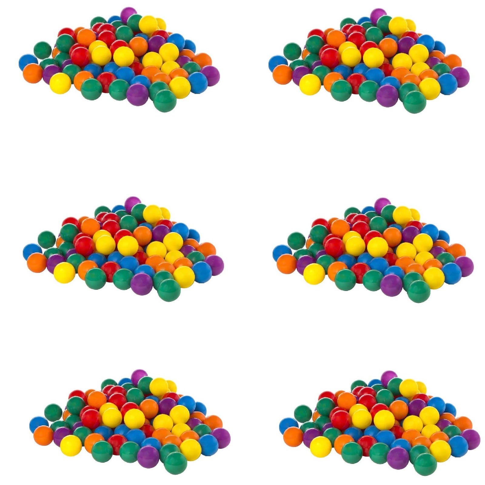 Intex 100 Pieces Large Plastic Fun Ballz for Ball Pits, Multicolor (6 Pack) - VMInnovations