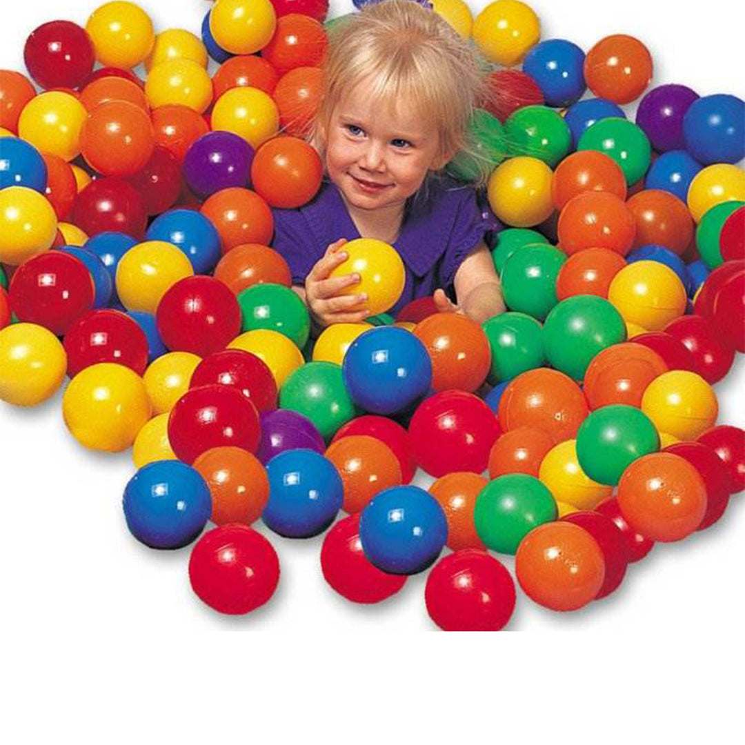 Intex 100 Pieces Large Plastic Fun Ballz for Ball Pits, Multicolor (6 Pack)