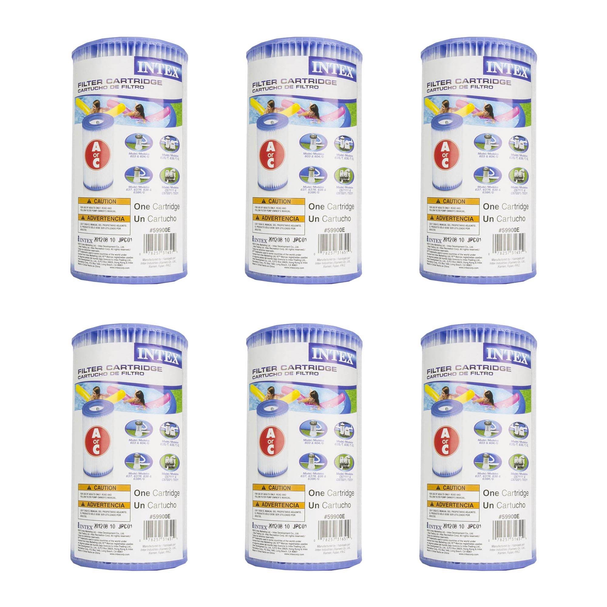 Intex 12' x 30" Swimming Pool, Cleaning Kit, & Replacement Filters (6 Pack) - VMInnovations