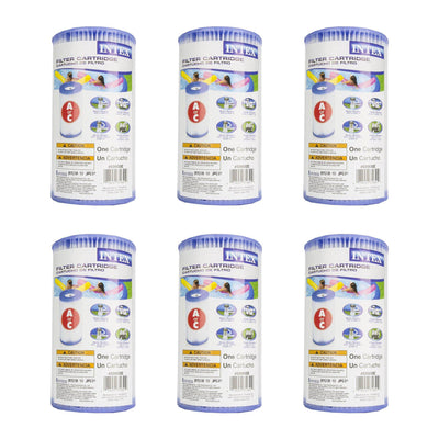 Intex 12' x 30" Swimming Pool, Cleaning Kit, & Replacement Filters (6 Pack) - VMInnovations