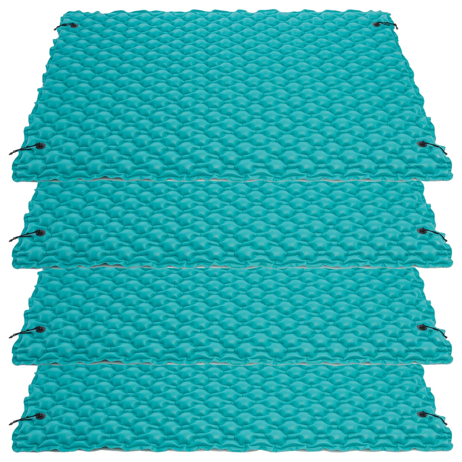 Intex Giant Inflatable Floating Water Pool Lake Mat Platform Pad, Teal (4 Pack) - VMInnovations