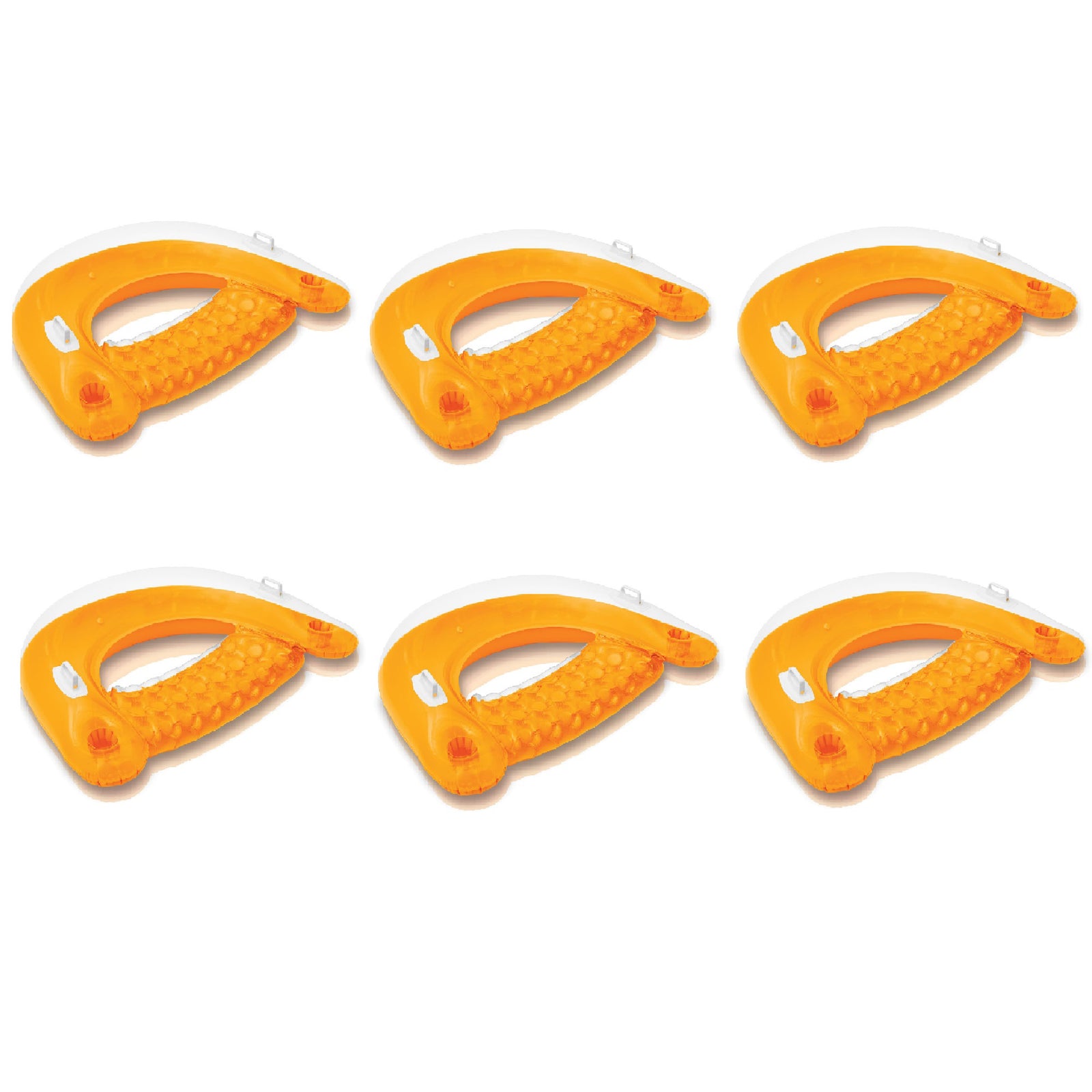 Intex Sit N Float Inflatable Swimming Pool Lounger (Color May Vary) (6 Pack) - VMInnovations
