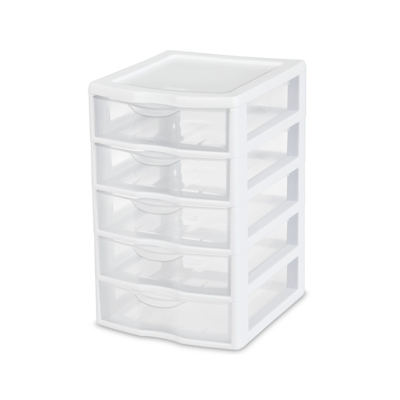Sterilite Clearview Small Plastic 5 Drawer Desktop Storage Bin System, 16 Pack - VMInnovations