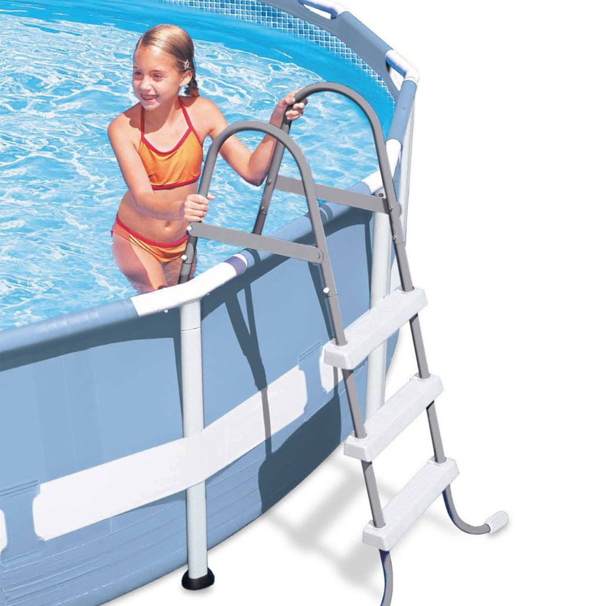 Intex Steel Frame Pool Ladder for 42” Wall Height Pools & 15’ Round Pool Cover - VMInnovations