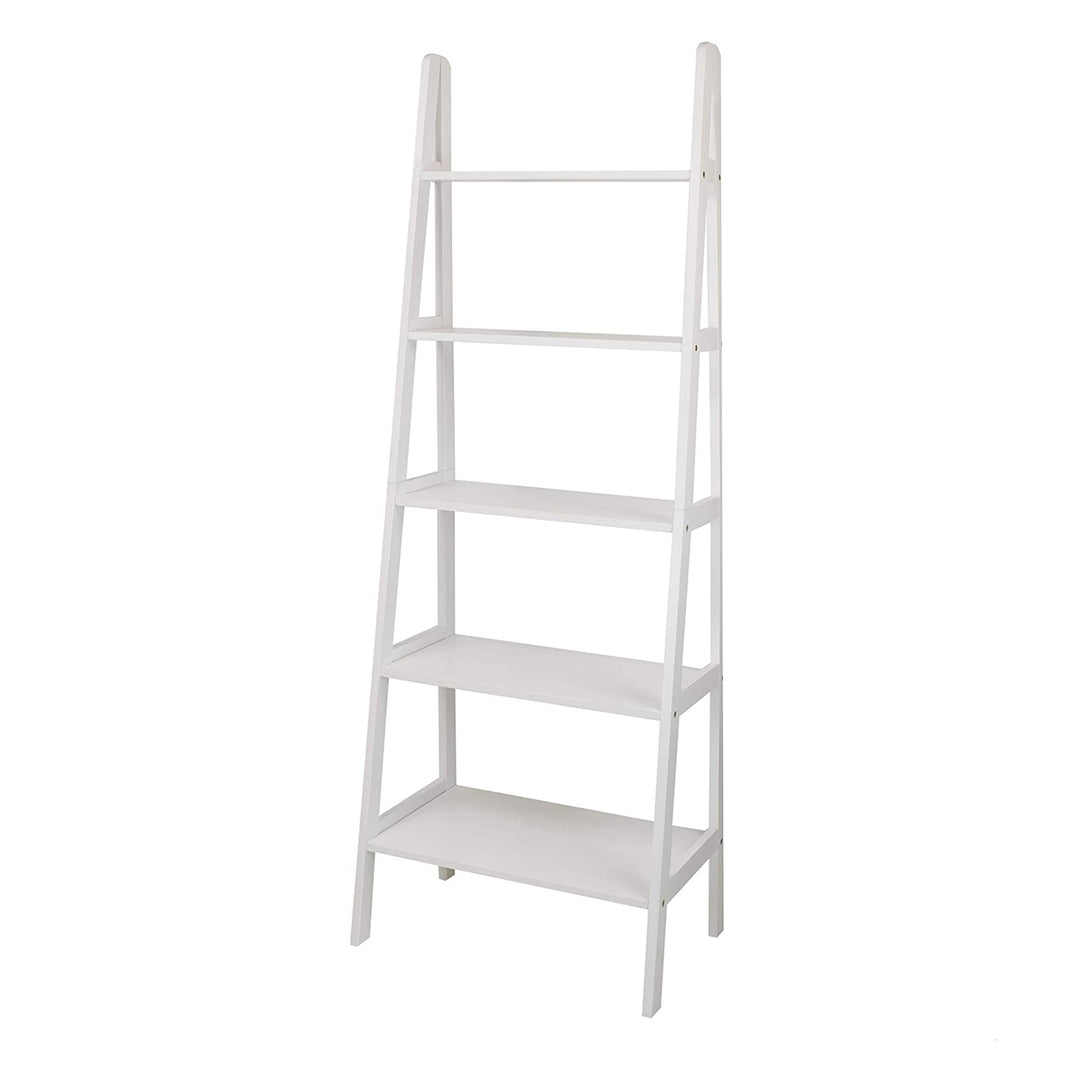 Casual Home 6 Foot 5 Shelf Wood Ladder Storage Organizer Bookcase Rack (Used)