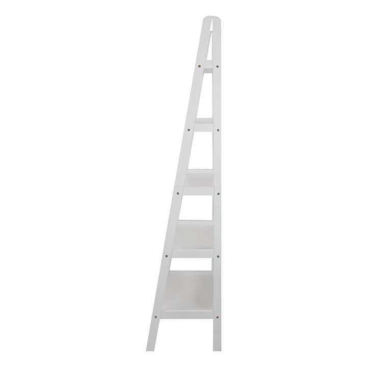 Casual Home 6 Foot 5 Shelf Wood Ladder Storage Organizer Bookcase Rack (Used) - VMInnovations