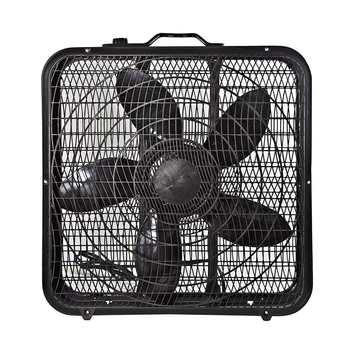 Comfort Zone 3 Speed High Performance Box Fan Air Conditioner 20 Inch (Open Box)