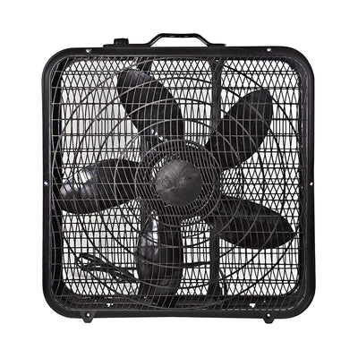 Comfort Zone 3 Speed High Performance Box Fan Air Conditioner 20 Inch (Open Box)