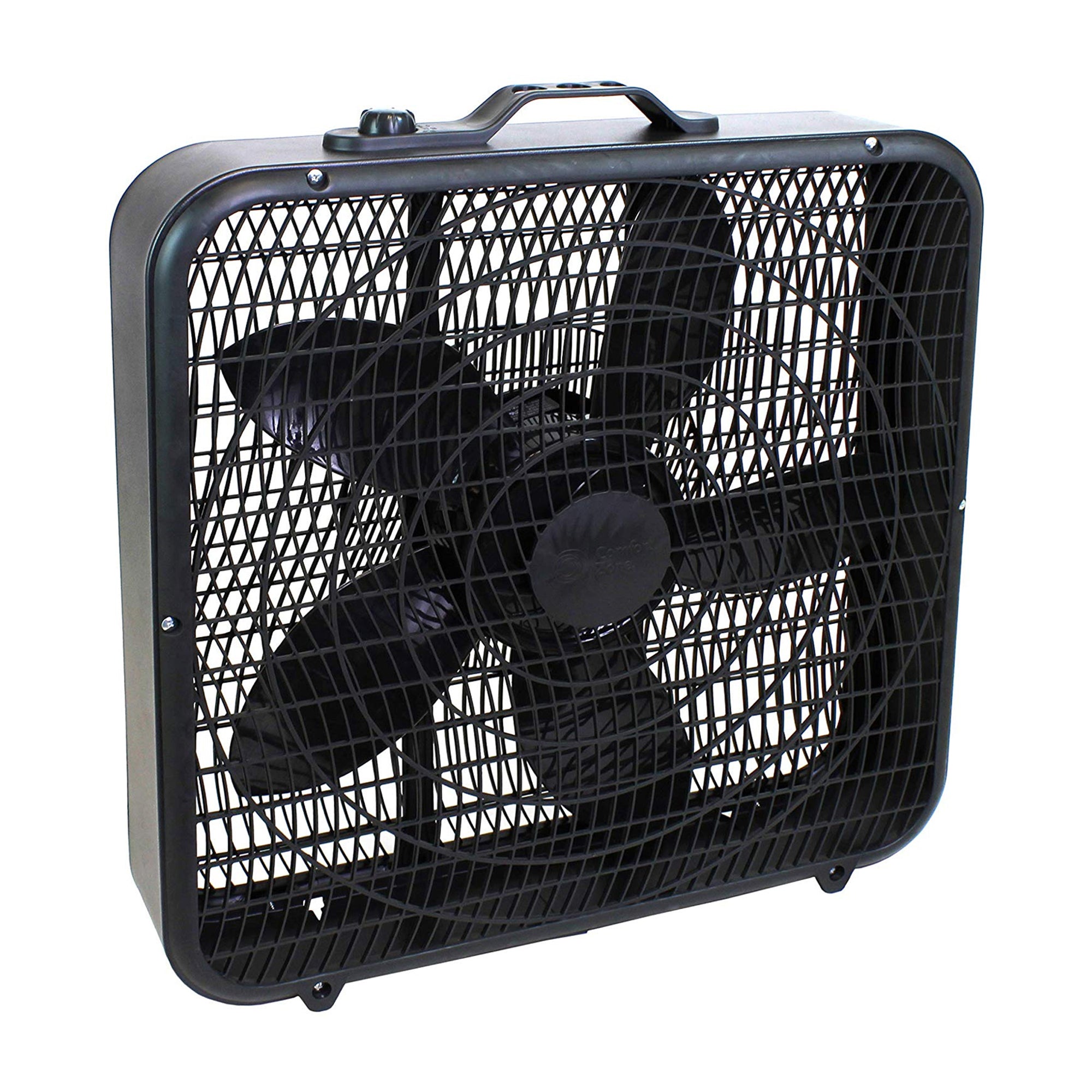 Comfort Zone 3 Speed High Performance Box Fan Air Conditioner 20 Inch (Open Box)