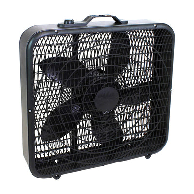 Comfort Zone 3 Speed High Performance Box Fan Air Conditioner 20 Inch (Open Box)
