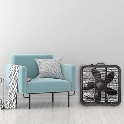 Comfort Zone 3 Speed High Performance Box Fan Air Conditioner 20 Inch (Open Box)