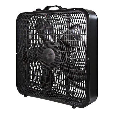 Comfort Zone High Performance Box Fan Air Conditioner, Black, 20 Inch(For Parts)