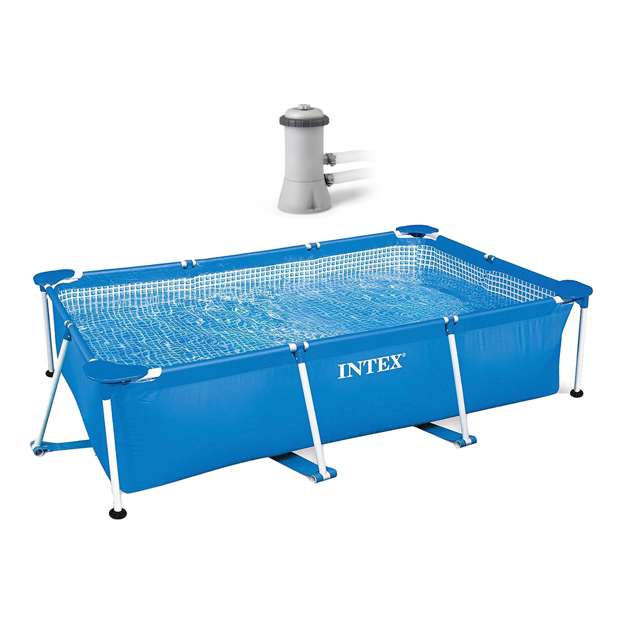Intex 8.5'x5.3'x26" Rectangular Above Ground Pool & 530 GPH Filter Pump, 2 Pack