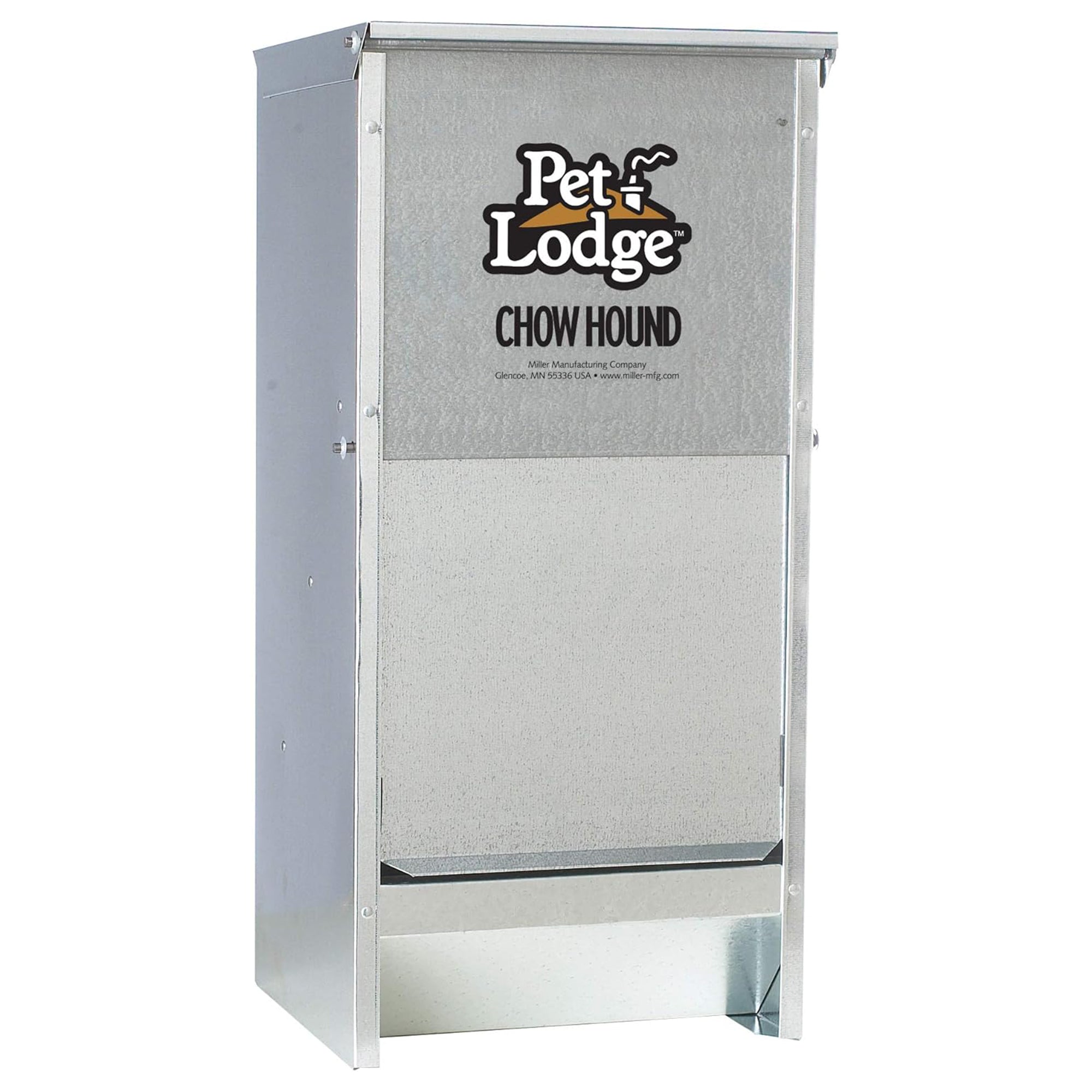 Pet Lodge Automatic Dog Feeder, Chow Hound Steel Pet Feeder, 12lb Cap (Open Box)