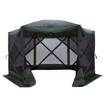 Gazelle Pop Up 8 Person Camping Gazebo Day Tent w/ Mesh Windows (Open Box)